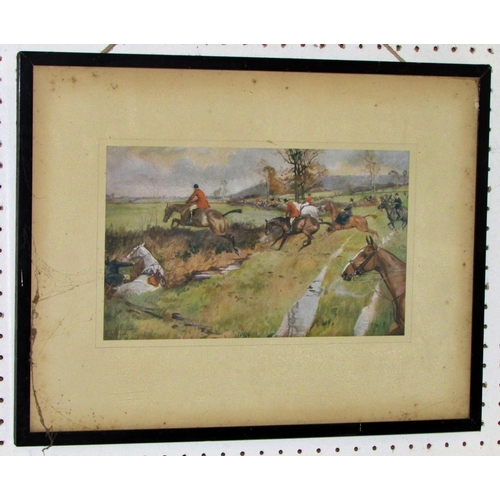 1554 - Lionel Edwards (British, 1878-1966) - Two hunting prints: 'The Dumfriesshire at Ecclefechan' signed ... 