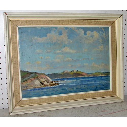 1593 - William Turner U.A. R.G.I. F.I.A.L. (1877–1969) - 'Entrance to Falmouth Harbour', unsigned, artist's... 