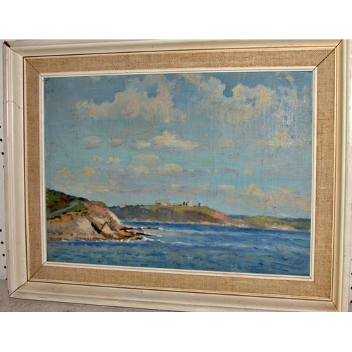 1593 - William Turner U.A. R.G.I. F.I.A.L. (1877–1969) - 'Entrance to Falmouth Harbour', unsigned, artist's... 