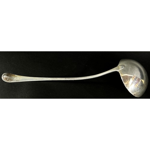 227 - A George III silver ladle, London 1805, maker Thomas Dix, 31 cm long, 6.3 ozs approximately