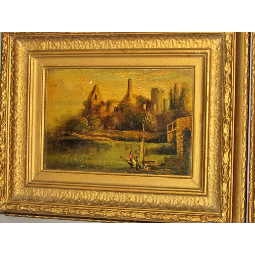 1600 - 19th Century British School - Two landscape scenes with ruins, bridges and figures, one possibly dep... 