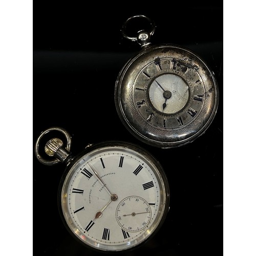 433 - Two silver cased pocket / fob watches, one marked ‘Magnetic Force Resisting’ and numbered 13935 (2)