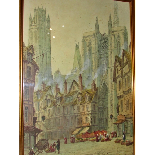 1664 - Paul Braddon (1864-1937) - 'Rouen, the South Transept of the Cathedral, Notre Dame', signed lower le... 