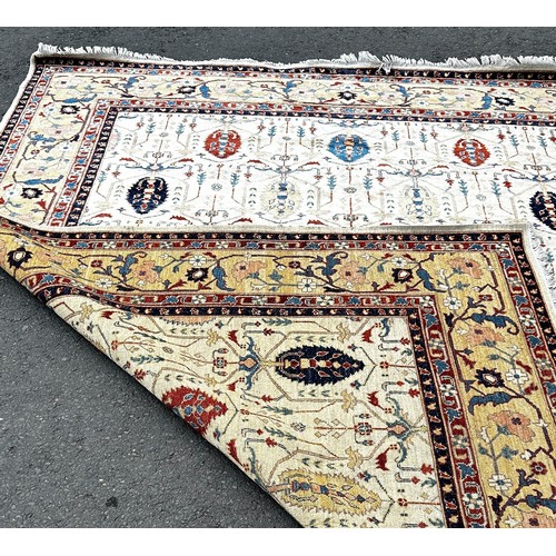 1519 - A Ziegler design carpet with an all over Art Nouveau floral pattern on an ivory field, 295cm x 250cm... 