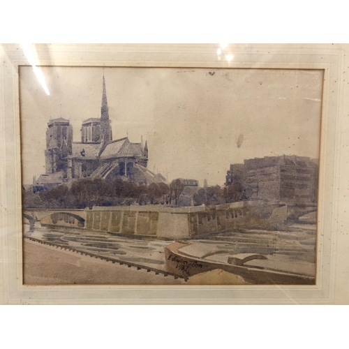 1681 - Edwin John (1905-1978) - 'Notre Dame, Paris' (1937), signed and dated below with title inscribed to ... 