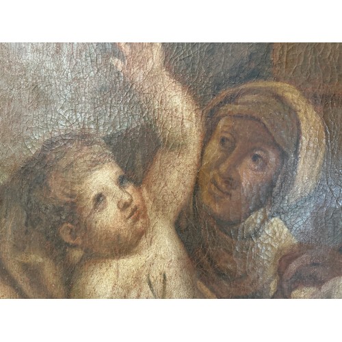 1714 - Italian School, Late 18th-Early 19th Century - Biblical scene, unsigned, oil on canvas, 143 x 116 cm... 