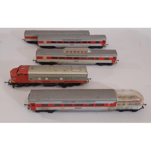 814 - Triang 00-gauge model railway locomotive, coaching and rolling stock  comprising a  Continental set ... 