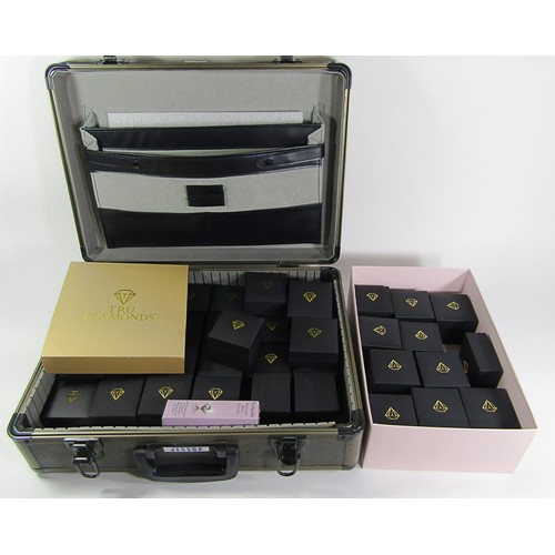 374 - Extensive mixed collection of boxed Tru-Diamonds jewellery, some pieces stamped '925', to include a ... 