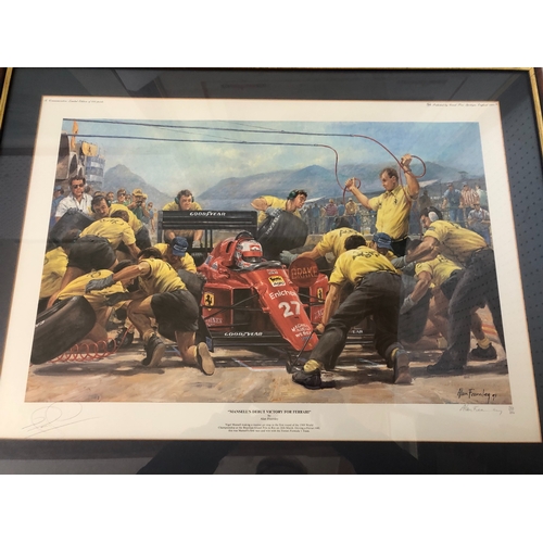 1634 - Five Formula 1 Racing prints to include: Alan Fearnley - two prints: 'Alan Jones' limited edition si... 