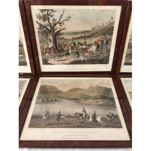 1657A - Charles Loraine Smith (1751-1835) - A set of six hunting prints (plates 1-6), hand-coloured aquatint... 