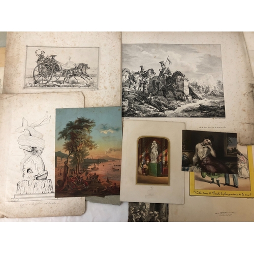 1712 - A large collection of 19th-20th century prints, to include: After Thomas Rowlandson 'Hengar near Cam... 