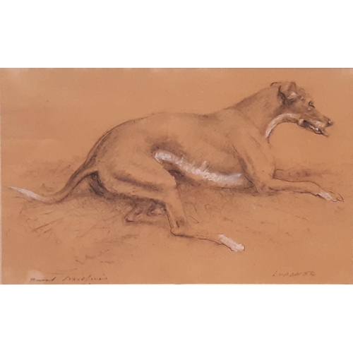 1589 - Raoul H. Millais (British, 1901-1999) - 'Lurcher', signed and titled below, with Manor Farm Gallery ... 