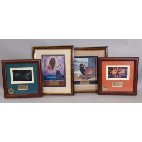 1647 - Disney and The Lion King Related Interest - A collection of eight framed Disney original autographs,... 