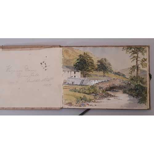 1705 - Four sketchbooks and other drawings and prints to include: two sketchbooks of watercolour landscapes... 