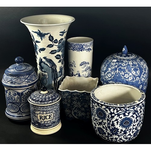 88 - A large collection of 20th century blue & white ceramics and porcelain to include a large Chinese st... 