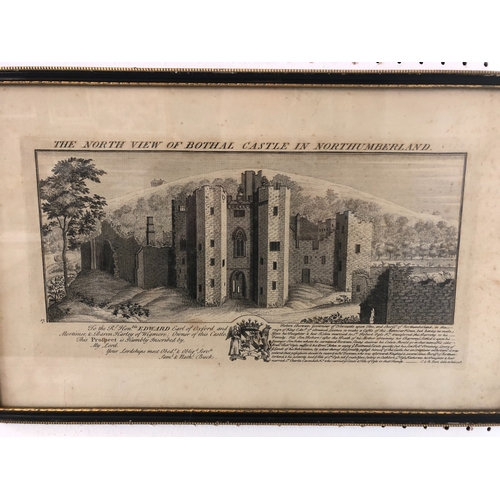 1666 - Buck (Samuel & Nathaniel) - Four 18th century prospect engravings: 'The South-West View of Brinkburn... 