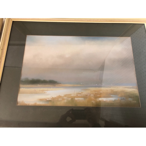 1668 - Four artworks to include: Judy Hann - two pastel landscapes, signed below and titled: 'Loch Leven' a... 