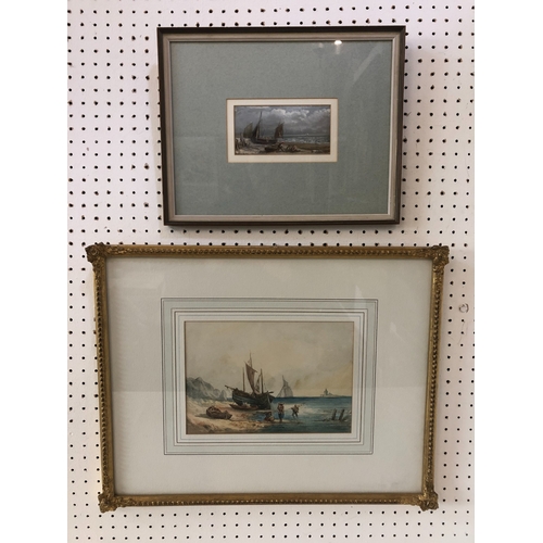 1670 - Two coastal watercolours to include: Samuel Phillips Jackson (1830-1904) - Sailing vessels on the sh... 