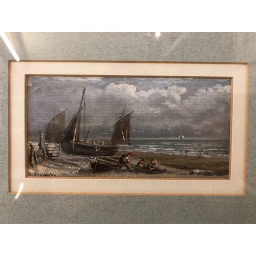 1670 - Two coastal watercolours to include: Samuel Phillips Jackson (1830-1904) - Sailing vessels on the sh... 