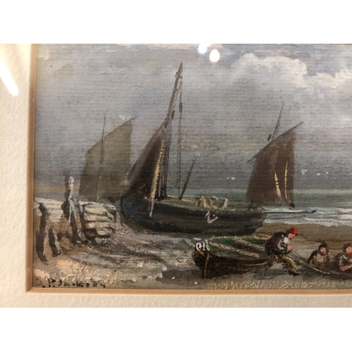 1670 - Two coastal watercolours to include: Samuel Phillips Jackson (1830-1904) - Sailing vessels on the sh... 