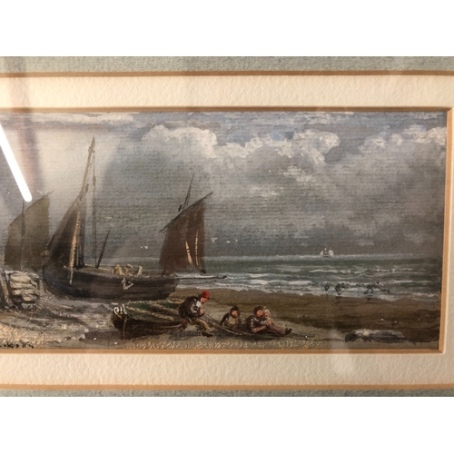 1670 - Two coastal watercolours to include: Samuel Phillips Jackson (1830-1904) - Sailing vessels on the sh... 