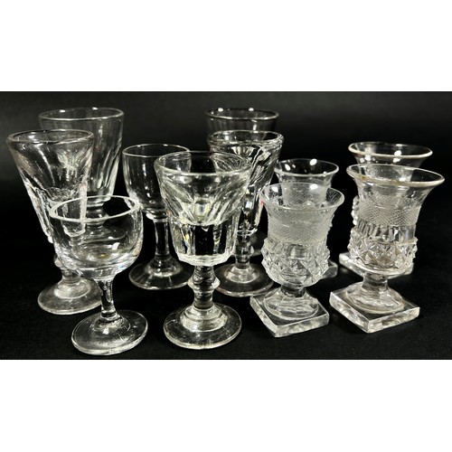 155A - A miscellaneous collection of glass and silver plate items including a 19th century double spout Bra... 