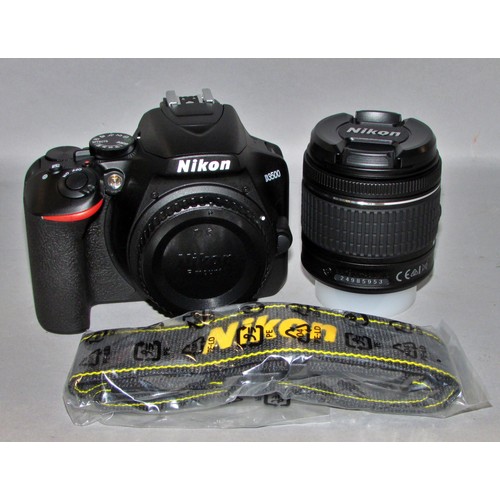 539 - A Nikon D3500 18-55 VR Kit Camera, as new in it’s original box and instruction manual.