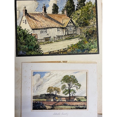 1729A - A collection of unframed watercolours and prints pertaining to the Wotton Under Edge district by Col... 