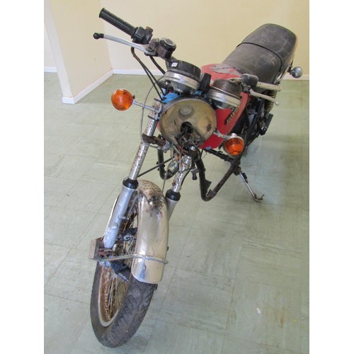 568 - A Honda CB 750cc motorcycle (lacking engine) registration number VHV 596S, sold with V5C logbook, da... 