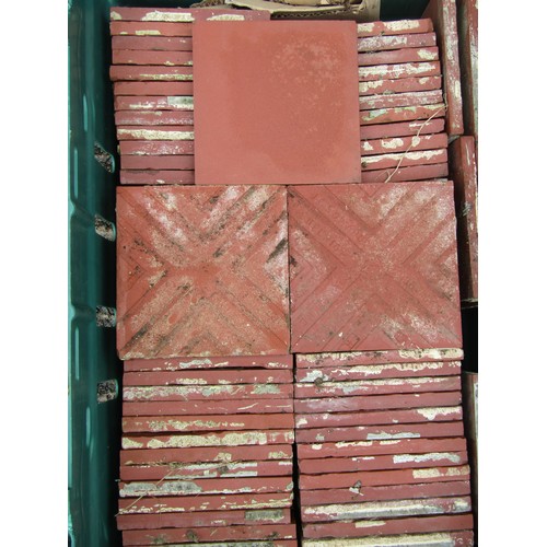 544 - A large collection of good quality quarry floor tiles by J.C Edwards, (Ruabon, Adamtine, Superio), a... 