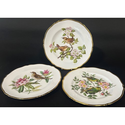 5 - A set of six Spode British bird series plates by Harold Holdway together with three Spode game bird ... 