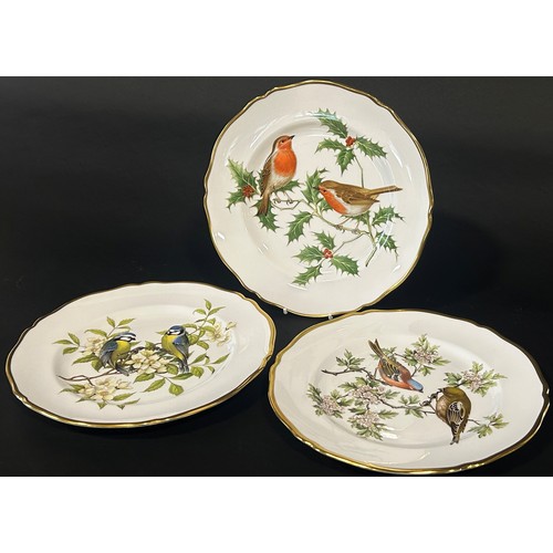 5 - A set of six Spode British bird series plates by Harold Holdway together with three Spode game bird ... 