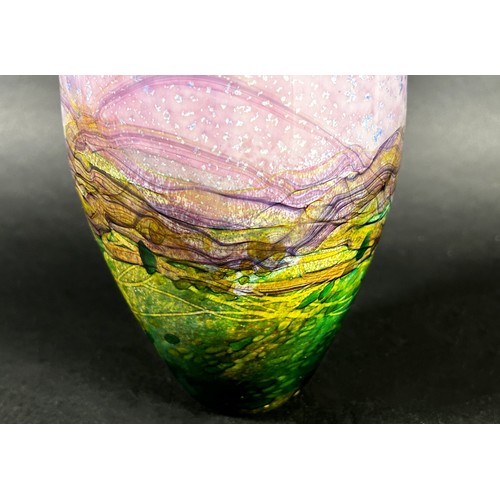 87 - A Johnathan Harris glass vase from the “Horizon” collection signed by the artist and dated Stourbrid... 