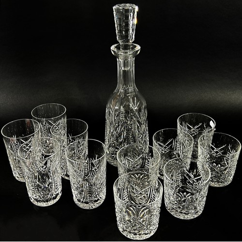 106 - Waterford Crystal Glass Ware, to include, seven red wine glasses, seven champagne flutes, six tumble... 