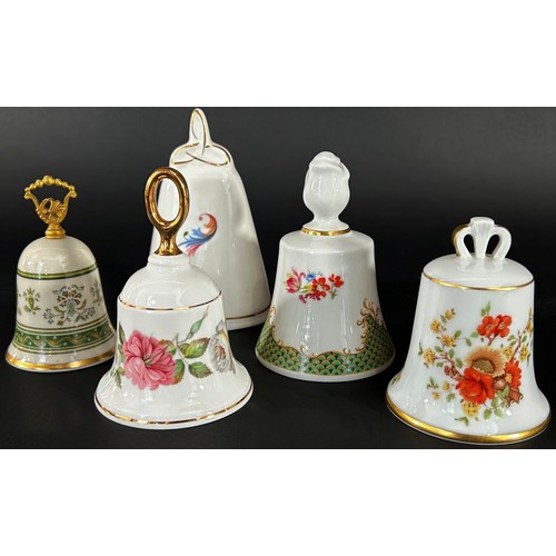 40 - A collection of ten bells, various factories including Wedgwood, Doulton, Danbury Mint, etc