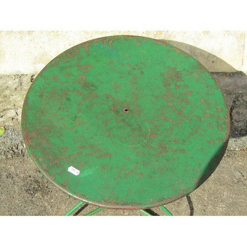 1034 - An unusually small French cafe table with top circular top on tripod base 47cm diameter x 55cm high ... 