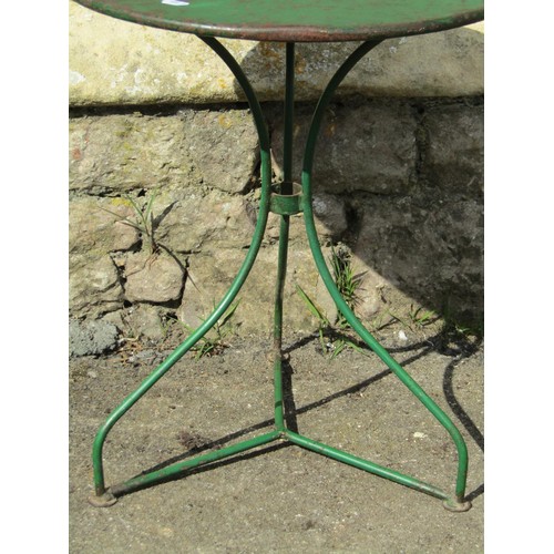 1034 - An unusually small French cafe table with top circular top on tripod base 47cm diameter x 55cm high ... 