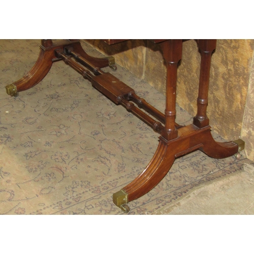 1146 - A reproduction Regency style sofa table, 74 cm high x 170cm  (open) x 61 cm approximately,  together... 