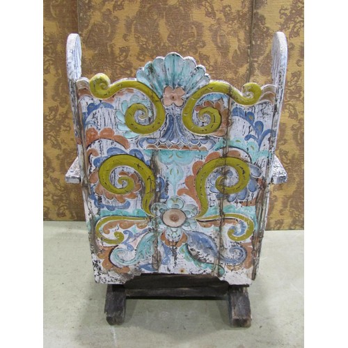 1094 - A decorative painted ship's chair