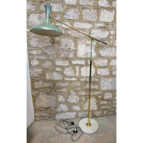 1113 - A good mid 20th century Italian articulating floor standing lamp standard with adjustable frame