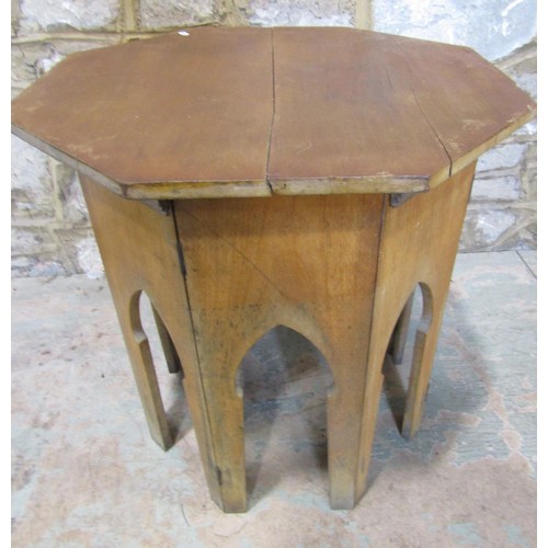 1111 - A pie crust top table together with Indian octagonal table