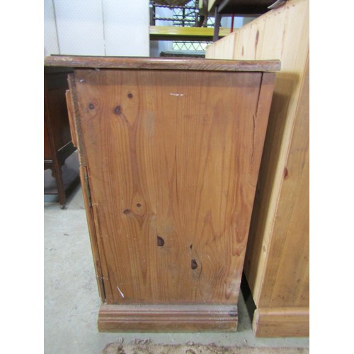 1124 - A large rustic pine dresser base enclosed by three doors and three drawers, 170cm long x 48cm deep x... 