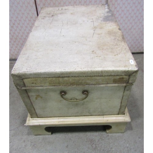 1127 - A Chinese vellum trunk on stand