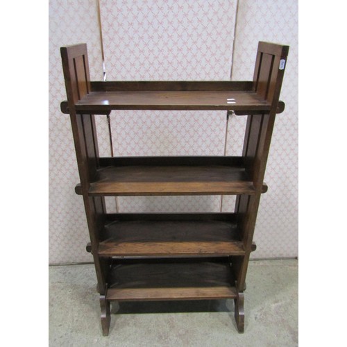 1125 - An Arts and Crafts book shelf with pegged frame