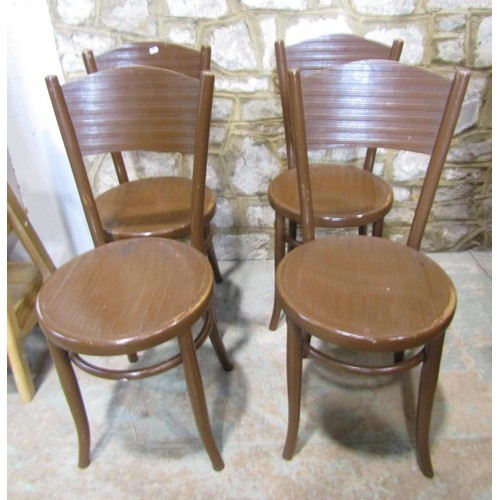 1097 - Four Bentwood chairs with later painted finish