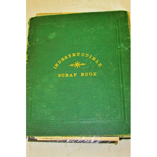 824 - A Victorian scrap book, including many colourful cards, cuttings and poems