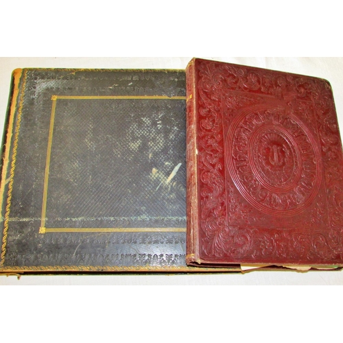 825 - Two Victorian scrap albums including watercolours, cuttings, etchings & illustrations