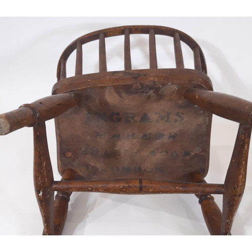 876 - An early 19th century child's chair made by Ingrams of London height 45cm together with a vintage to... 