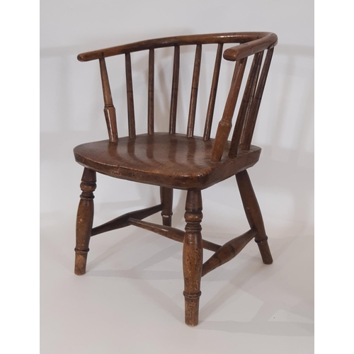 876 - An early 19th century child's chair made by Ingrams of London height 45cm together with a vintage to... 