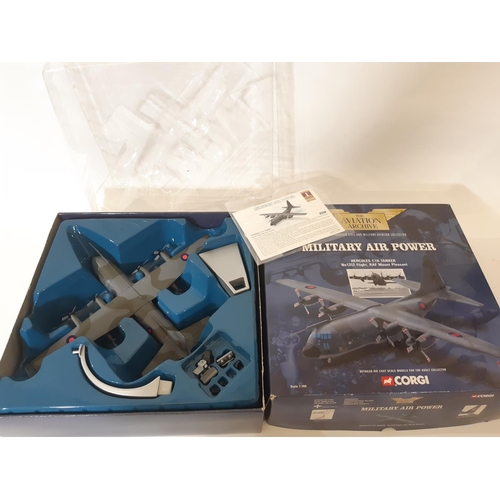 881 - Seven boxed model aircraft from Corgi Aviation Archive Military Power and Classic Propliners ranges,... 